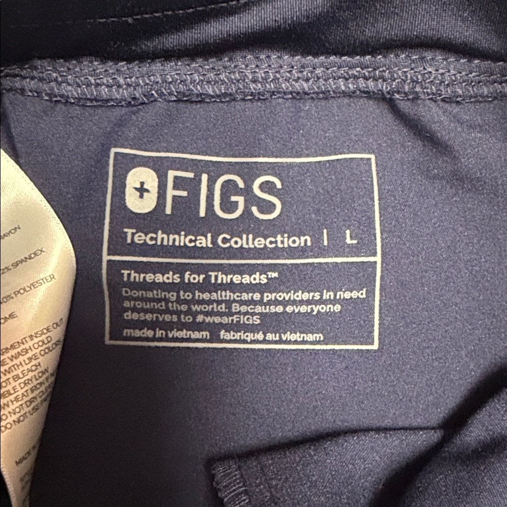 Figs Zamora Jogger Navy Blue Scrub Pants - Picture 6 of 6